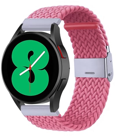 By Qubix - geschikt voor Huawei Watch GT 6 / GT 7 - 41mm - Braided nylon bandje - Roze