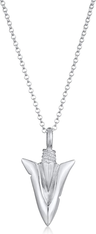 KUZZOI - Halsketting - Heren Pijl Hanger Kant in 925 Sterling Zilver - Heren
