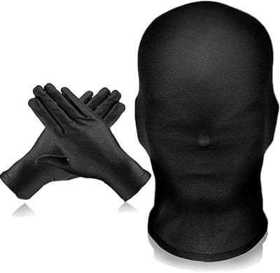 Unisex Volledige Gezichtsmasker en Handschoenen voor Halloween Feestkostuum - Trendy en Cool - Paars