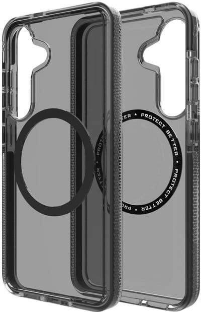 ZAGG Santa Cruz Snap Hoesje Geschikt voor Samsung Galaxy S25 - Compatibel met MagSafe / Qi2 - Back Cover Zwart