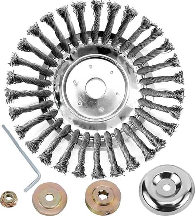Effectieve Onkruidborstel voor Bosmaaier, 25.4mm Boorgat, Ideaal voor Onkruid- en Mosverwijdering, 20cm Diameter