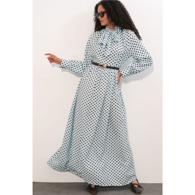 Puntjes Maxi Shirtdress