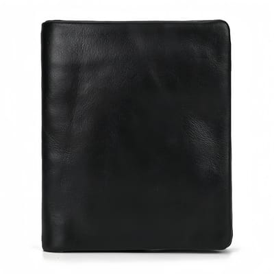 Portemonnee - Echt leer - Premium geolied leer - Meerdere kaartsleuven - 9,5*11,5*2 cm - Zwart - 1 stuk