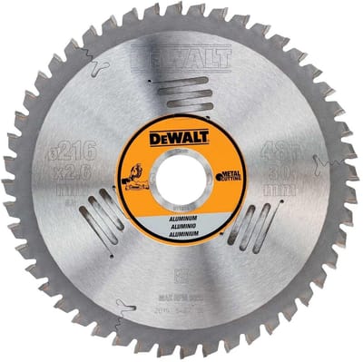 DeWALT Cirkelzaagblad voor Aluminium | Ø 216mm Asgat 30mm 48T - DT1914-QZ