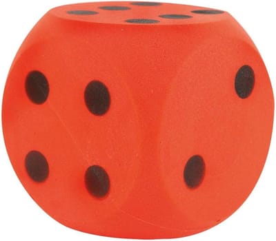 Speelgoed Kubus - Zachte dobbelsteen - Spelplezier - Zacht materiaal - 16 cm - Rood
