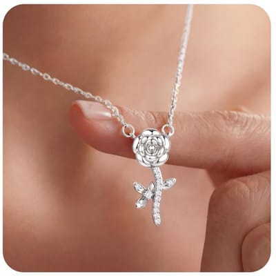 Dailygoods- Ketting Elegante Rozenmotief - Sieraden - Sieradendoos - Sieradenhouder - Sieradenrekje - Verstelbaar ontwerp - Sieraad