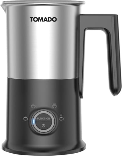 Tomado TMF2401S - Elektrische Melkopschuimer - Warm en koud opschuimen - Verwarmen - Cappuccino maken – PFAS vrij - RVS