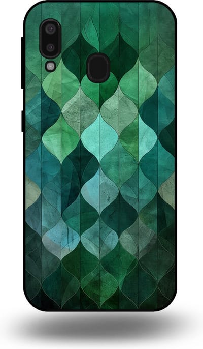 Smartphonica Telefoonhoesje geschikt voor Samsung Galaxy A20E met groene bladeren opdruk - TPU backcover case green leaf design - Groen geschikt voor Samsung Galaxy A20e