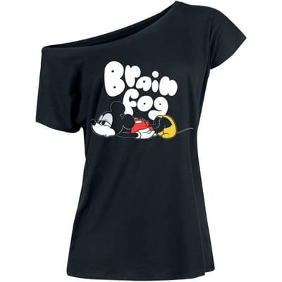 Mickey & Minnie Mouse - Disney T-shirt - Brain Fog - M - voor Vrouwen - zwart