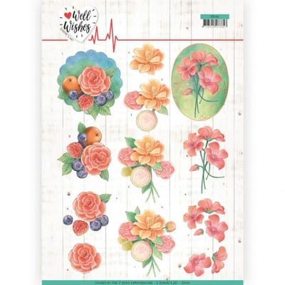 knipvel-3D-Jeanine's Art - A Bunch of Flowers Well Wishes - CD11461 1 stuks