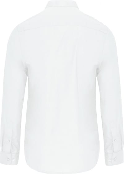 Luxe Overhemd/Blouse met Mao kraag merk Kariban maat S Wit
