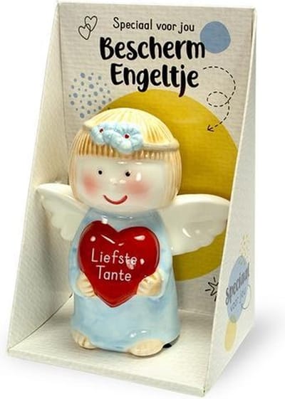 Miko Engeltje /Beertje Keramiek Beeldje Liefste Tante