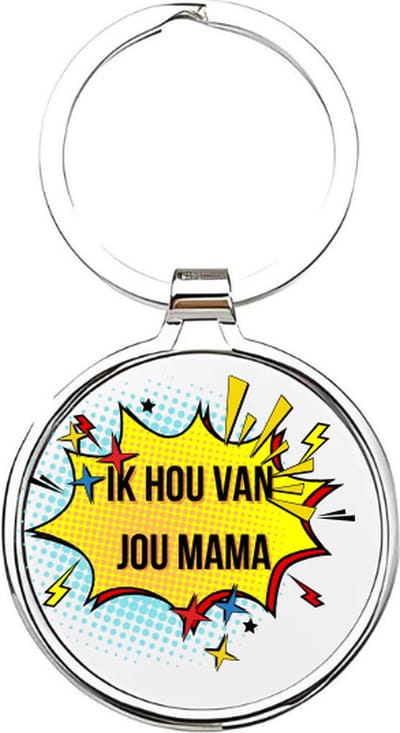 Akyol - Ik hou van jou mama Sleutelhanger - moeder - mama - Moeder sleutelhanger - mama sleutelhanger - Sleutelhanger mam - Familie sleutelhanger - moederdag cadeautje - Mama cadeau - mom - stiefmoeder - schoonmoeder - mothersday - 4 x 7,5 CM