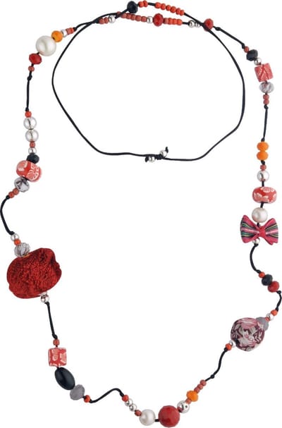 Behave - Lange ketting dames - Keramiek glassteen - Boho stijl