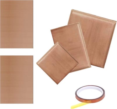 6-delige Set Hittepers Accessoires - Teflon Kussens, Platen en Hittebestendige Tape