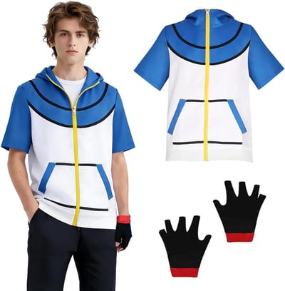 Classic Anime Cosplay Kostuum voor Volwassenen, Unisex, inclusief Jas en Handschoenen voor Carnaval en Themafeesten
