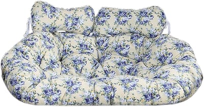 Hangstoel Kussen - Schommelstoel Kussen - Ontspannen Buiten - Waterdichte Stof - 150x110 cm - Blauw Bloem
