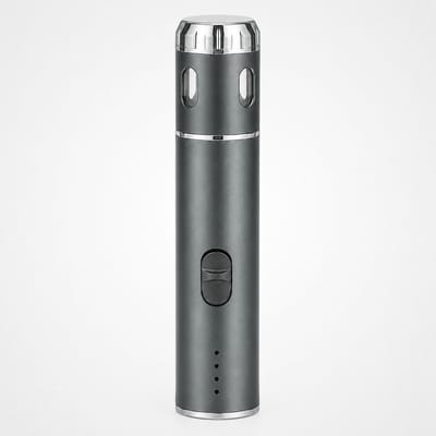 Zirkle Premium - Elektrische Kruidenmaler / Specerijmolen / Mini Spice Grinder - USB Oplaadbaar met Batterij-indicator - Voor Gedroogde Kruiden en Specerijen - Compact voor Reizen, Vakantie, Camping en Outdoor Gebruik - Grijs