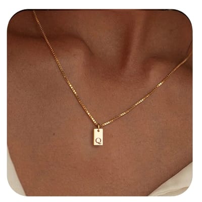 Ketting met initiaal - Stainless Steel - Letter Q - Minimalistisch sieraad - Waterproof - Fijne damesketting -