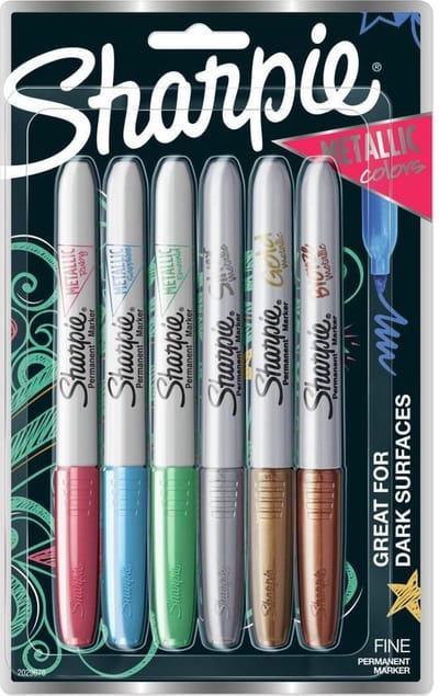 Sharpie - Metallic Colors - Fine Point - per 6 verpakt.