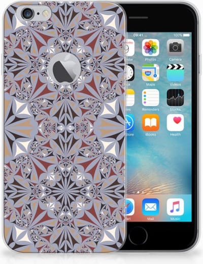 Apple iPhone 6 Plus | 6s Plus TPU Siliconen Hoesje Flower Tiles