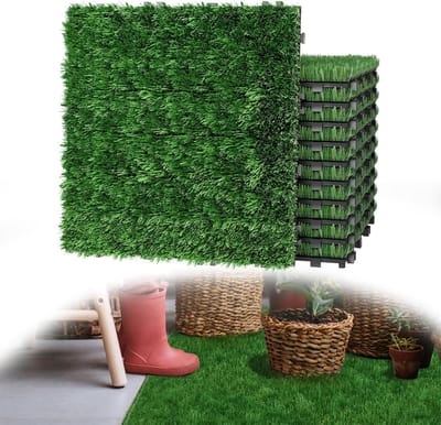 Kunstgras Tegels - Nep Gras - Balkon Decoratie - UV Bestendig Materiaal - 30x30 cm - Groen