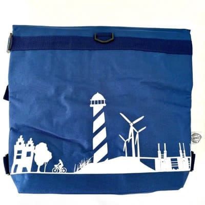 Zeeuwse Fietstas-rugzak-koeltas-shopper met de skyline van Walcheren