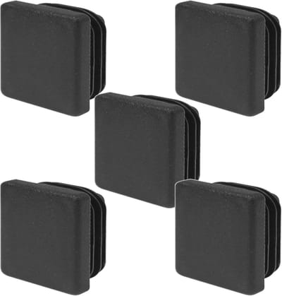 Vierkante buisdoppen 15 x 15 tot 60 x 60 mm - Set van 5 - Zwarte kunststof afdekking voor meubelstoel
