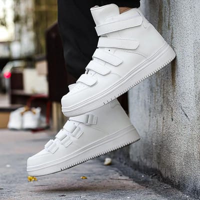 Mode High Top Rode Heren Winterschoenen Designer Casual Schoenen Laarzen voor Heren Comfortabele Suède Herenschoenen zapatos de hombre 39 white