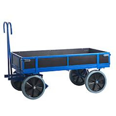 Zware transportwagen - met zijwanden - 1560 x 760 mm - 1000 kg - rubberbanden