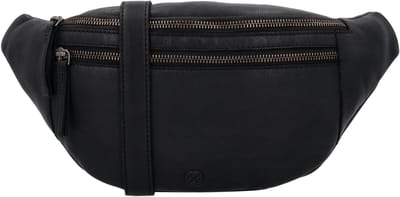 Hide & Stitches Paint Rock Heuptas Unisex - Buiktas met meerdere vakken - Tas van 100% Leder - Zwart