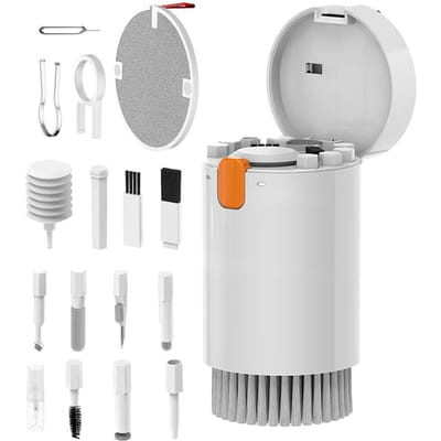 20-in-1 multifunctionele elektronica-reinigingsset met opbergdoos voor wit