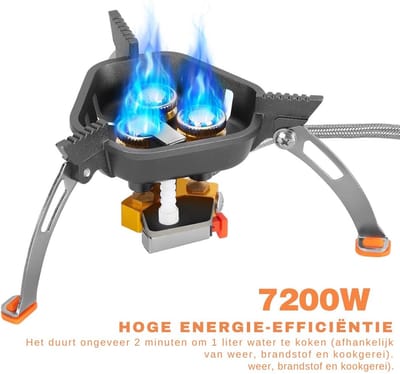 Wokbrander Kookbrander voor Butaan - Koper en Gietzijer - Gemakkelijk Instelbaar - Maximaal vermogen - met Slang en Regelaar - Geschikt voor Buitengebruik - Wok Brander - Butaan