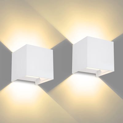 Buitenwandlamp LED 12W, Waterdicht IP65, Verstelbare Lichtstraal, Aluminium Zwart, 3000K Warm Wit voor Tuin en Binnengebruik