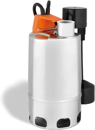 Dompelpomp Afvoer - Vuilwaterpomp - Kelder Ontwateren - RVS Constructie - 10800 L/U - Zilverkleurig