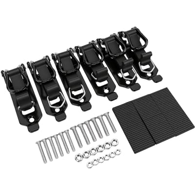 6 stuks Dakdrager Schepbevestiging Heavy Duty Metaal Rubber Klem Montagebeugel Kit voor Auto Vrachtwagen SUV ATV RV Boot Garage