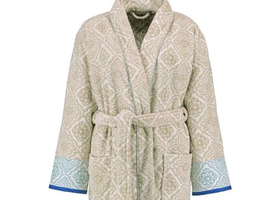 PiP Studio Badjas Jacquard Check - Maat XS - Khaki
