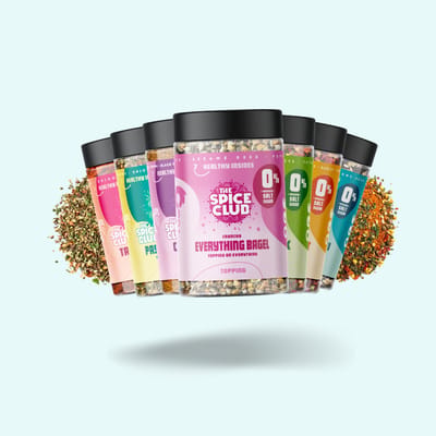 The Spice Club Bestseller Set – 7 kruidenmixen & toppings zonder zout of suiker – 100% natuurlijk – Gezonde smaakmakers + cadeau & recepten