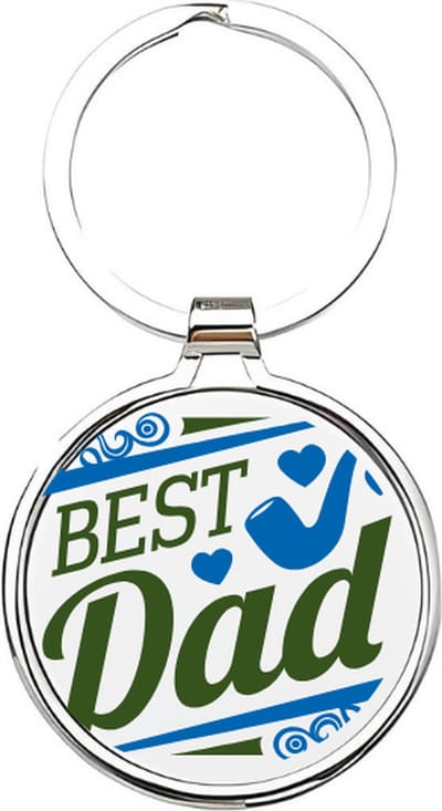 Akyol - De beste vader Sleutelhanger - vader - Papa's - Vader sleutelhanger - Papa sleutelhanger - Sleutelhanger papa - Familie sleutelhanger - Vaderdag cadeautje - Papa cadeau - Dad - stiefvader - schoonvader - Fathersday - 4 x 7,5 CM