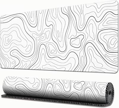 StayPowered Gaming Muismat - Ultra-Gladde Oppervlakte - Antislip Onderkant - Duurzaam en Slijtvast - Makkelijk Schoon te Maken - Groot Formaat 80x30cm - Perfect voor Werk en Gaming - Wit - Levering Sneller dan Aangegeven!