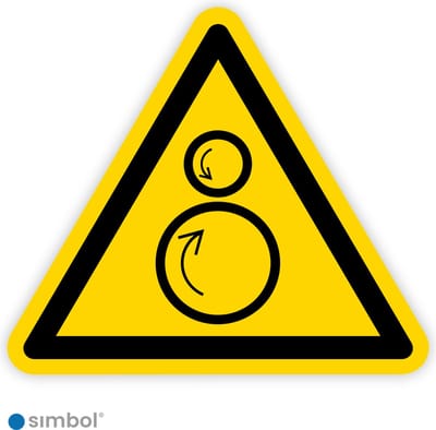 Simbol® - Stickers Roterende onderdelen (W025) - Formaat ▲ 5 x 5 x 5 cm.