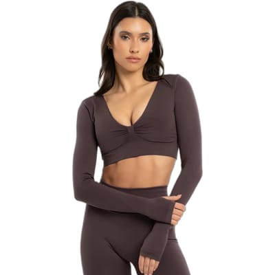 Dames lange tops Gym Glamour Seamless open back