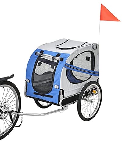 Fietskar voor honden - Opvouwbare en waterdichte aanhanger voor fietsen
