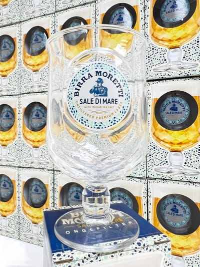 SALE ! 24 stuks Bierglas Birra Moretti Sale di Mare Glazen 250ml