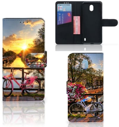 Book Case voor Nokia 1 Plus Flip Cover Amsterdamse Grachten