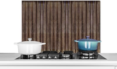 Spatscherm keuken 80x55 cm - Kookplaat achterwand Roest - Patronen - Golfplaat - Muurbeschermer - Spatwand fornuis - Hoogwaardig aluminium