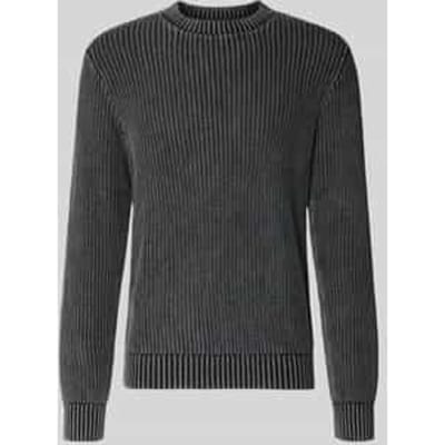 Gebreide pullover met geribde boorden