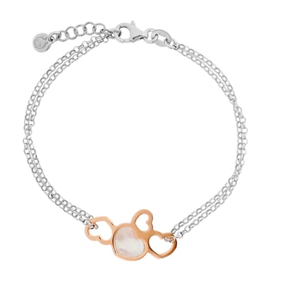 Orphelia 'Maliya' Dames 925 Sterling Zilveren Set: Ketting + Armband + Oorbellen - Zilver/Rosé SET-7388
