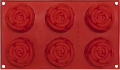 Jumada's - Siliconen Bakvorm Rozen Plat - Cupcakes Muffin - 6 Stuks - Bakvormen