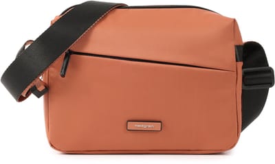 Hedgren Neutron M – Crossbodytas Medium – Water- en stofafstotend – Verstelbare schouderriem – Met sleutelhaak – Polyester - Redwood Burl